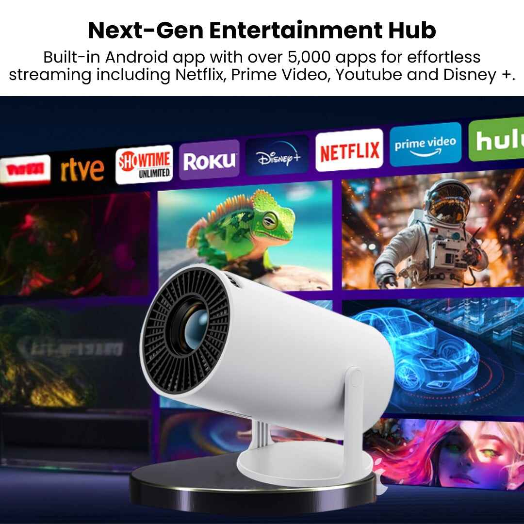 Zenith: Portable WiFi Enabled HD Smart Projector with Youtube, Netflix, Play Store & More - Image 7