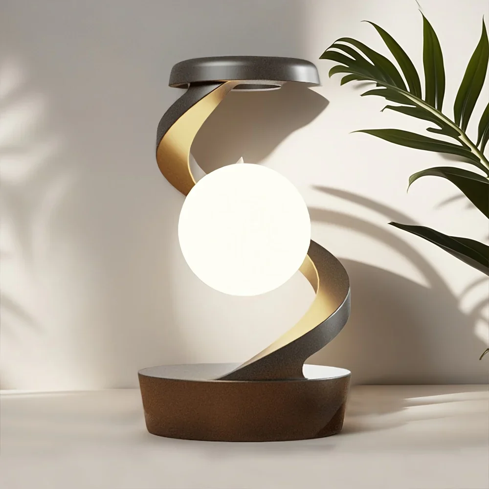 Rotating Suspension RGB LED Lamp with Wireless Charger & Gesture Control - Image 3